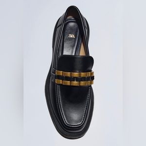 Zara Embellished Lug Sole Loafers